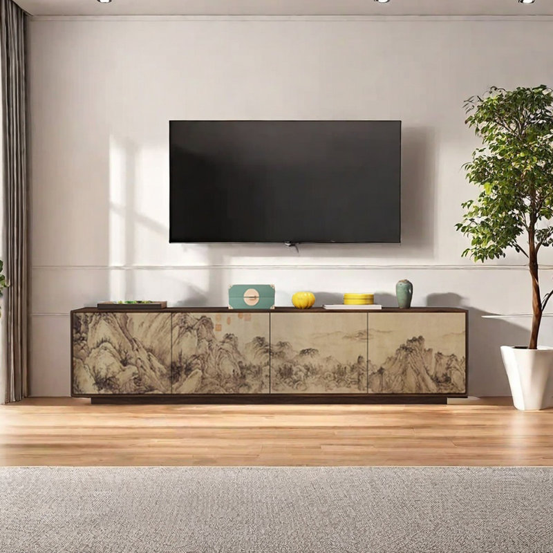 Meuble télé Modern, Brown/Beige, 78.74"