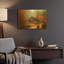 Tableau mural en métal doré « Fall Cottage » de Luxe, 61 x 41 cm-1349610206