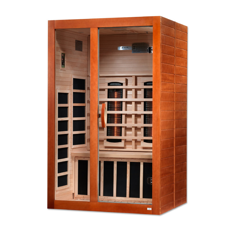 Dynamic Saunas Santiago 2 - Person Bluetooth Compatible FAR Infrared Sauna in Hemlock