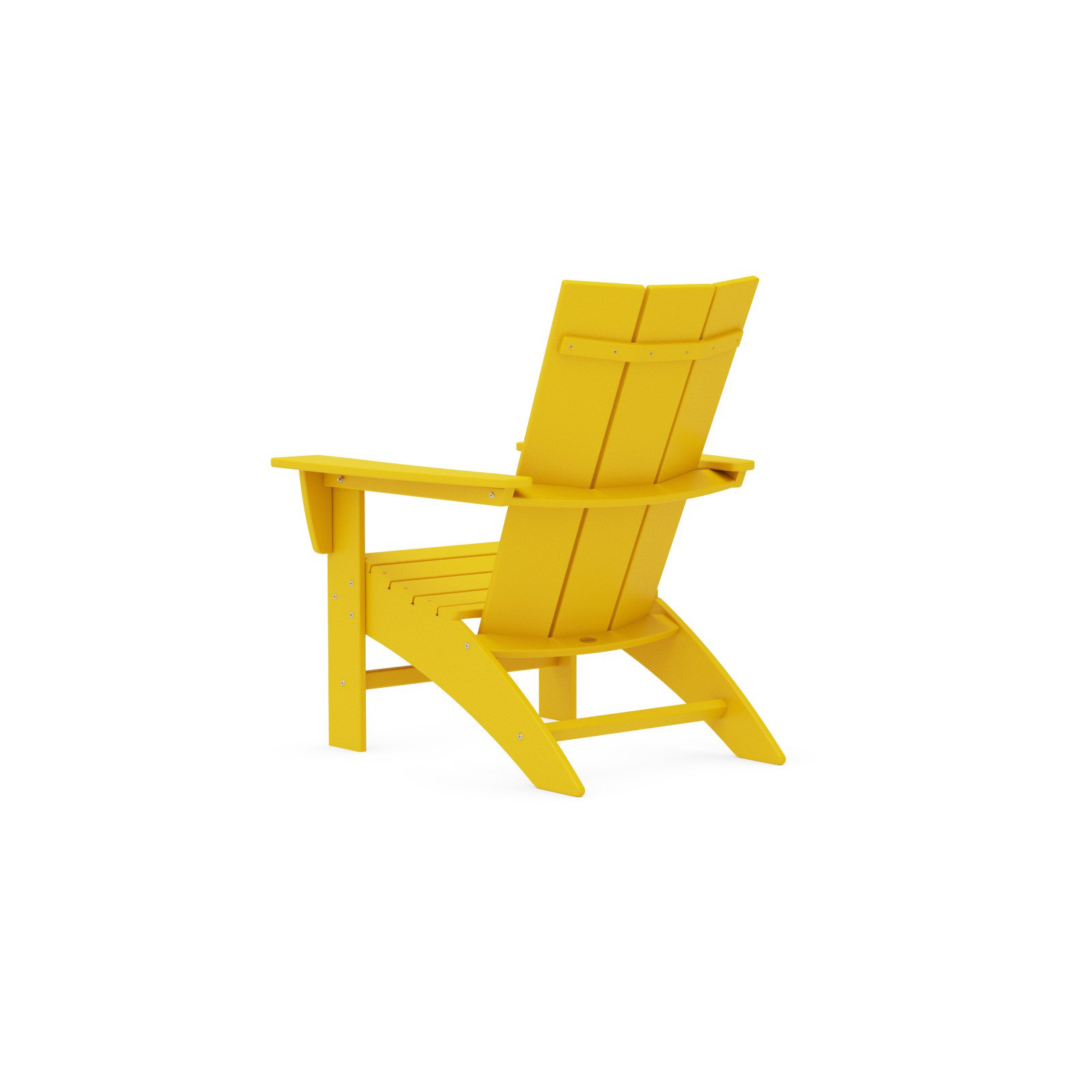 POLYWOOD Modern Curveback Adirondack Chair, Lemon