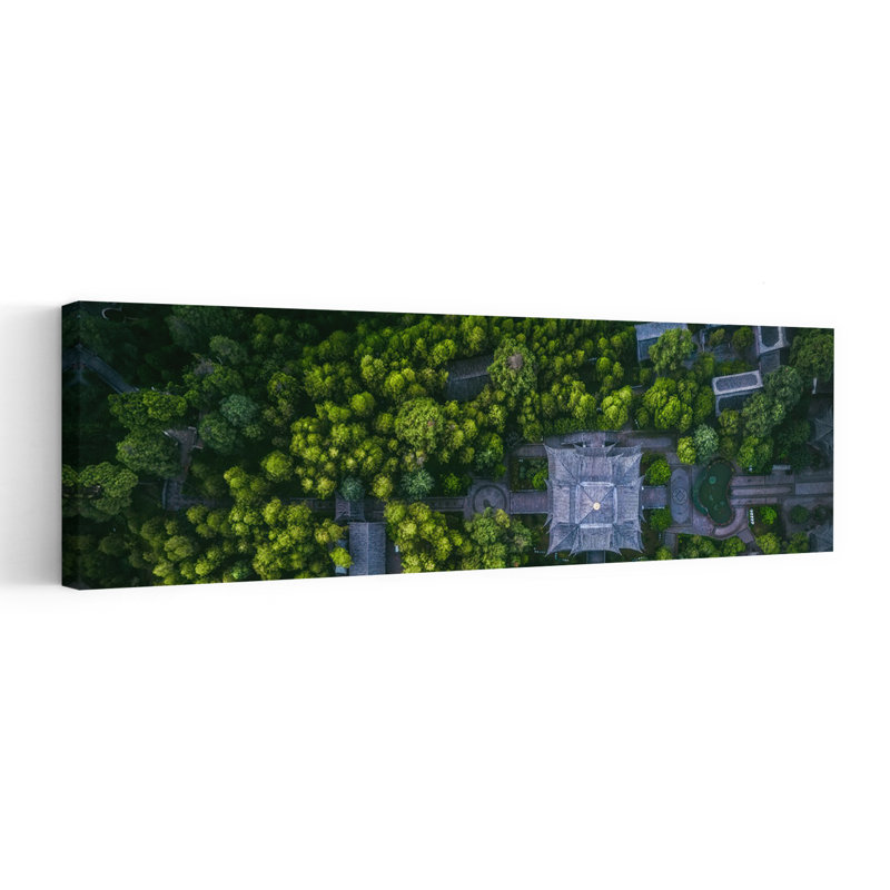 «Lijiang Temple Abstract Contemporary Landscape Landscape», art mural, H 48 po x l 16 po