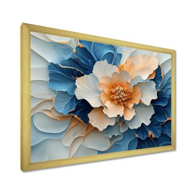 Abstrait aquarelle pivoines sur Marble River II - pivoines, reproduction d'art sur toile