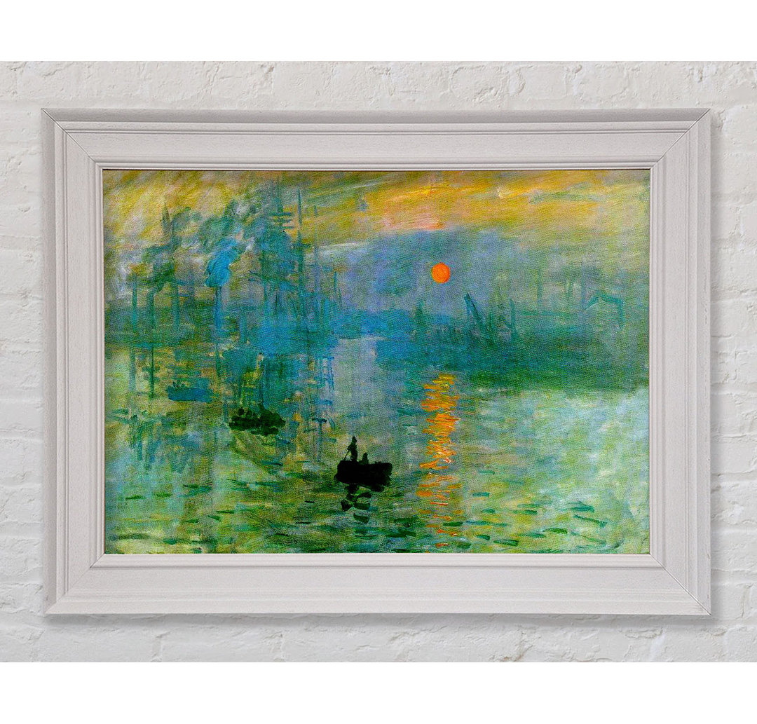 Gerahmtes Leinwandbild Monet Sunset