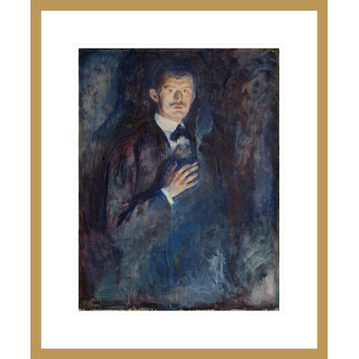 «Autoportrait à la combustion d'une cigarette» par Edvard Munch - impression numérique sur toile