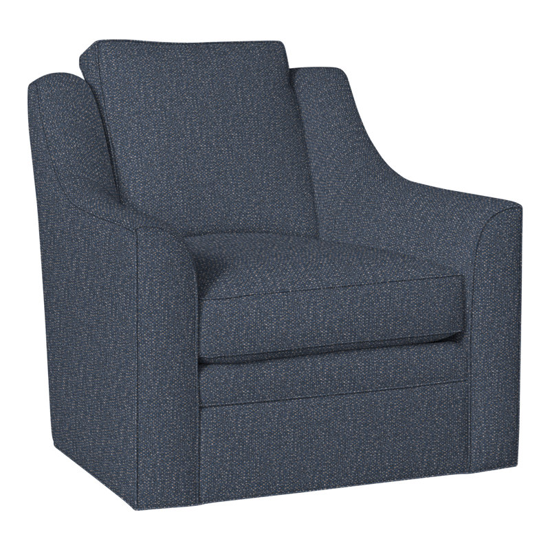 American Bungalow Nicholas Barrel Back Swivel Chair, Perigold Page Navy