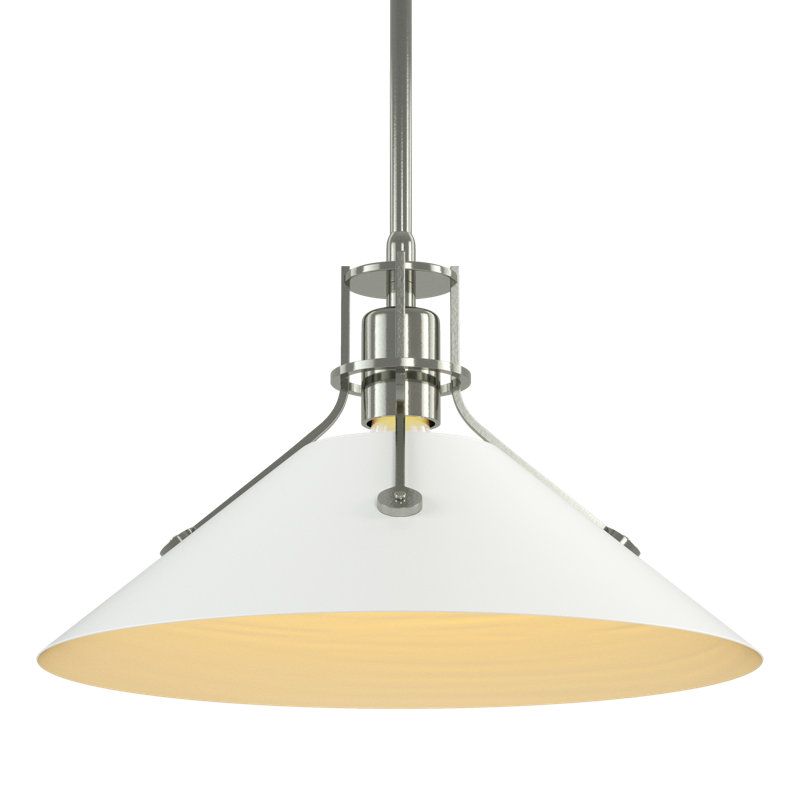 Henry 1 - Light Single Cone Pendant, 56.3'' H X 14.4'' W X 14.4'' D, Sterling, Sterling