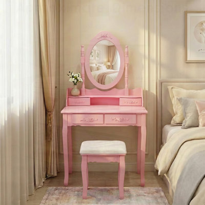 Vanity with Mirror and Seat