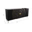 Bois, console rectangulaire 63 x 30, noir, H 30 po - 63 po x 15 po x 30 po