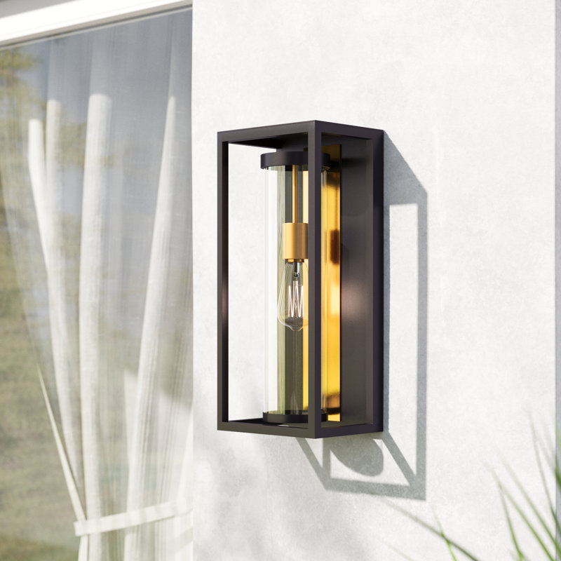 Belote Wall Light, Bronze/Brass, 18.25" H x 8" W x 6.25" D
