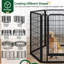 Outdoor Metal Outdoor Indoor Dog Pen with Door-93672789