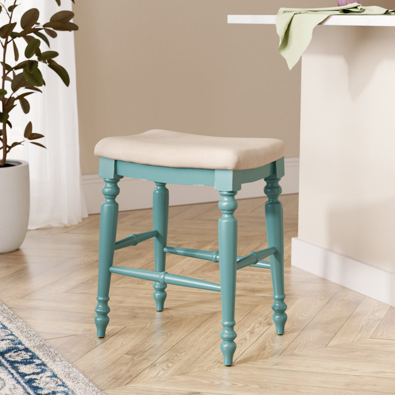 Tabouret de bar et de comptoir Avalo, Bleu sarcelle foncé, Tabouret de comptoir (assise de 25 po de hauteur)