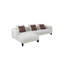 Canapé modulaire en tweed marron et beige Mardi avec 3 coussins Mardi