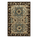 Rug & Kilim’S Caucasian Style Rug In Blue With Geometric Medallions