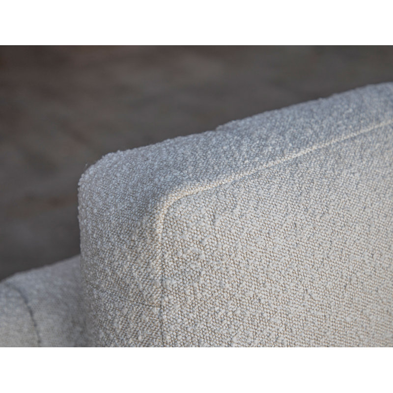 Structure et base en bois Freidin, causeuse, Ivoire ivoire