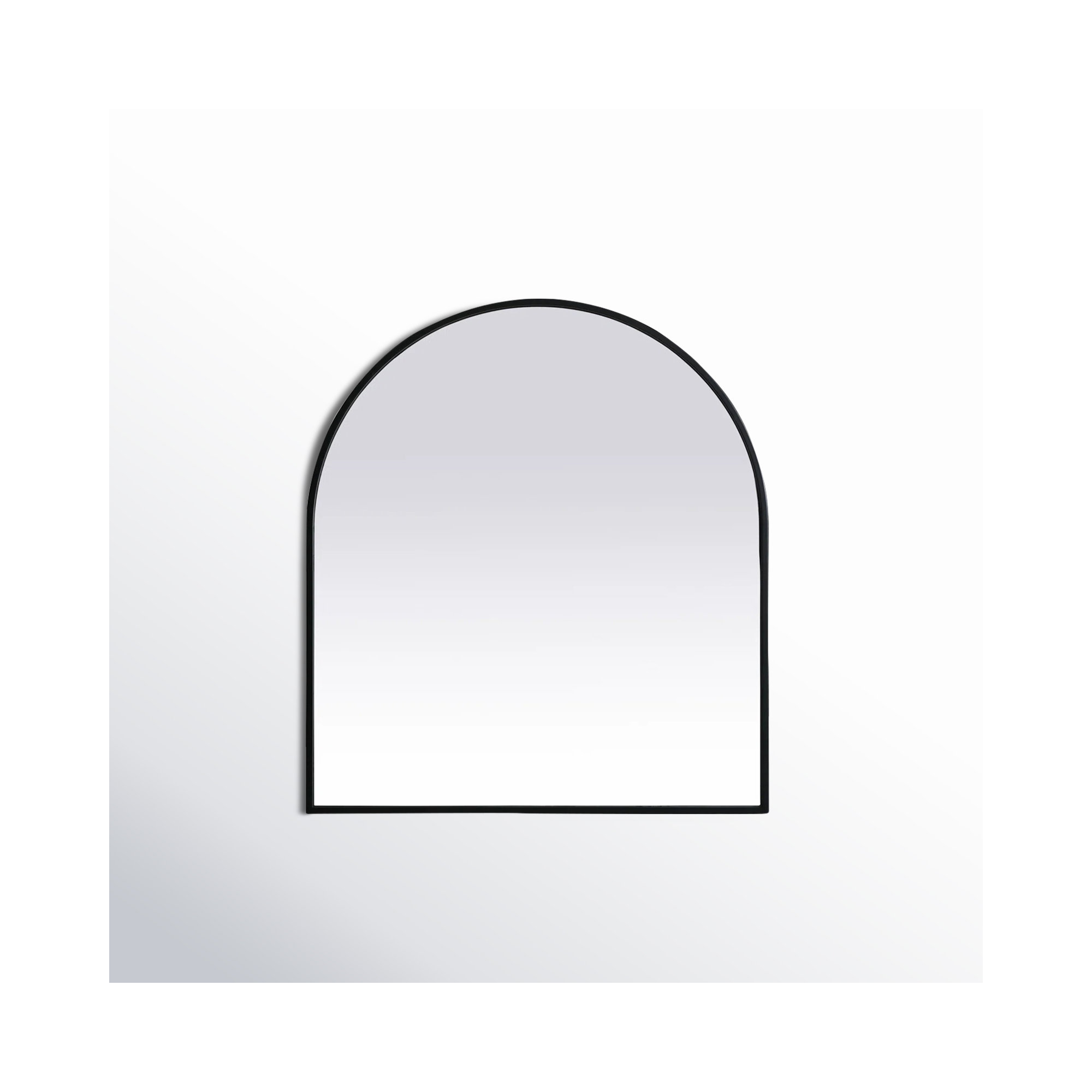 Sabine Metal Arch Wall Mirror, Black, 30" x 27"