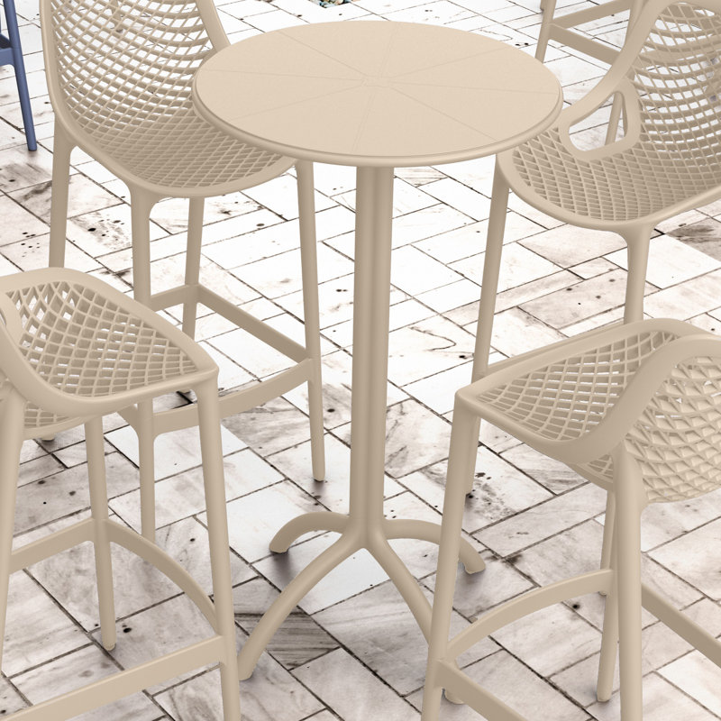 Plastic Bar Table, Taupe