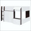 Lit mezzanine double avec maisonnette et rangement-1398471881