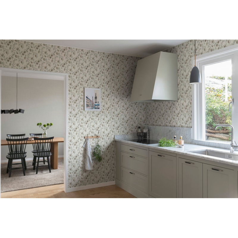 Ester Tallskog Motif Wallpaper, Beige