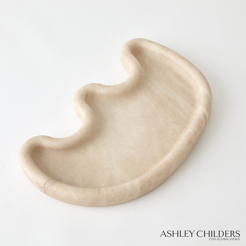 Amera Alabaster Tray, Beige
