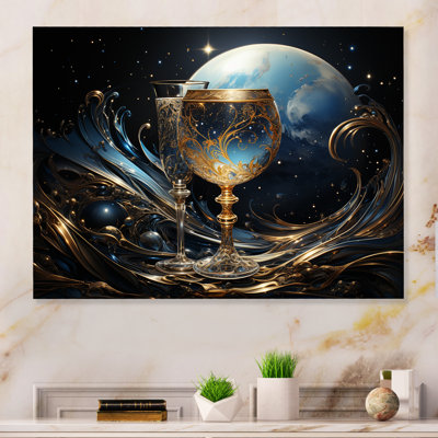 Verre à vin Somas Sapphire Serenity - art mural en métal vin