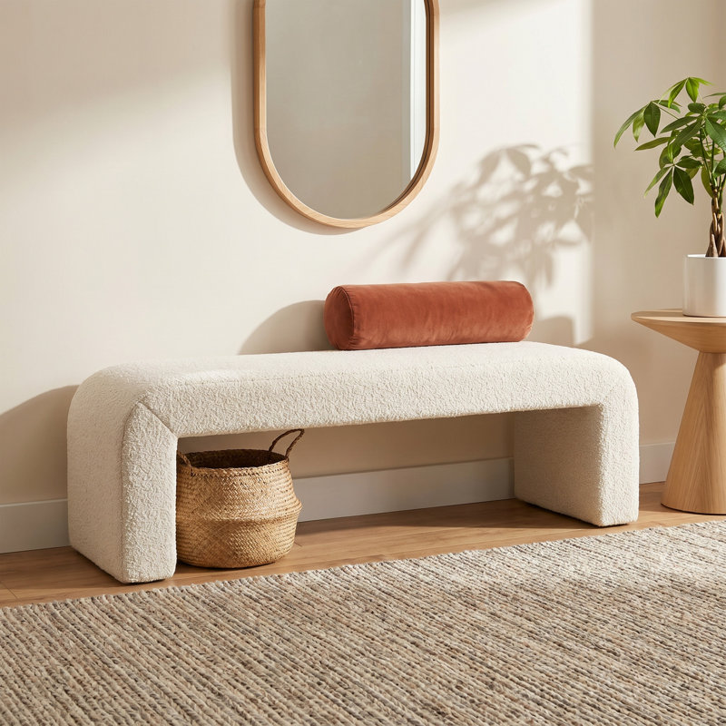 Clayborne Faux Fur Upholstered Bench