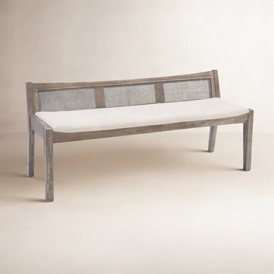 Donner Cane Back Cushioned Bench