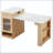 59.5" Kitchen Island with Extendable Dining Table (3 Lengths) and Double-Sided Storage – Natural-598836484