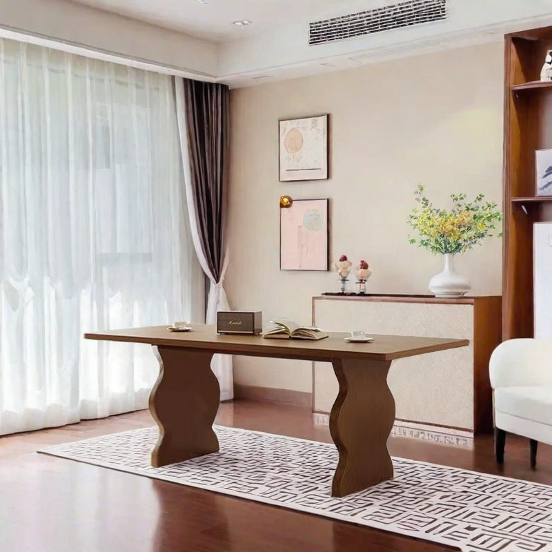 Kairis Ash Solid Wood Dining Table, 29.52"H x 62.99"L x 31.49"W