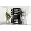 Armoire de rangement avec espace de rangement multifonctionnel, portes avec tablettes de rangement, 2 tiroirs, tablette réglable, noir -248314902
