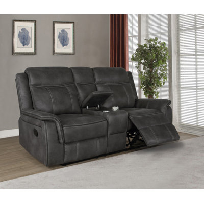 Aerne Upholstered 74'' Reclining Loveseat