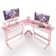 Sherri L Shaped Gaming Computer Desk with Large Monitor Stand