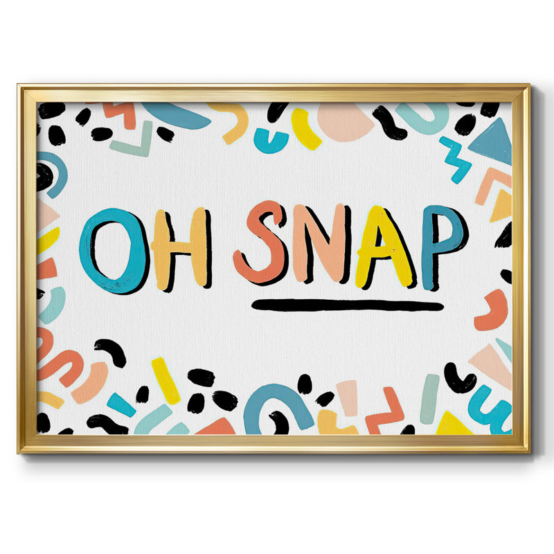 «90 Snaps Oh Snap II», reproduction d'art sur toile encadrée, Or, H 18 po x l 26 po