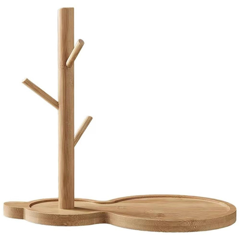 Solid Wood Wall Organizer with Key Hooks