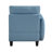 Gey Modular Single Armchair With Storage Seat, Button Tufted Blue Polyester