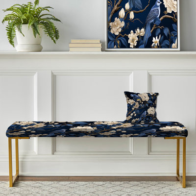 Banc de jardin Cobalt Chinoiserie