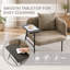 Fauteuil lounge moderne avec table d'appoint et poches de rangement-661373071