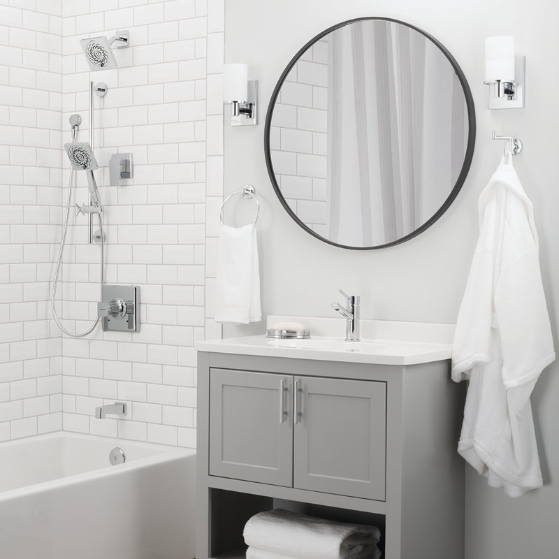Kubos Easy Install Universal Tub and Shower Faucet, Polished Chrome