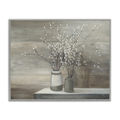 Pussy Willow Still Life - Painting on Wood