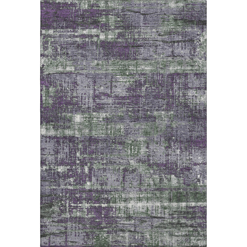 Premium Machine Washable Mouton Geometric Rug, Rectangle 8' x 10'