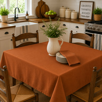 36"x36" Sq. Rust Tablecloth