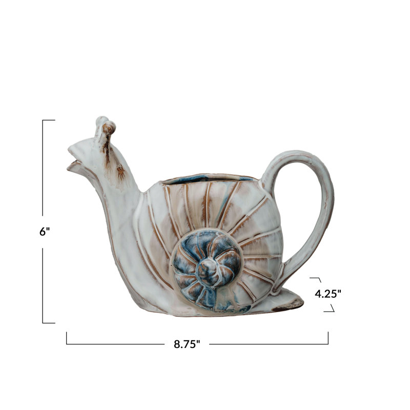 Snail Shaped Stoneware Watering Can