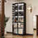 78.7'' H x 31.5'' W 5-Layer Bookcase With Glass Doors And LED Lights