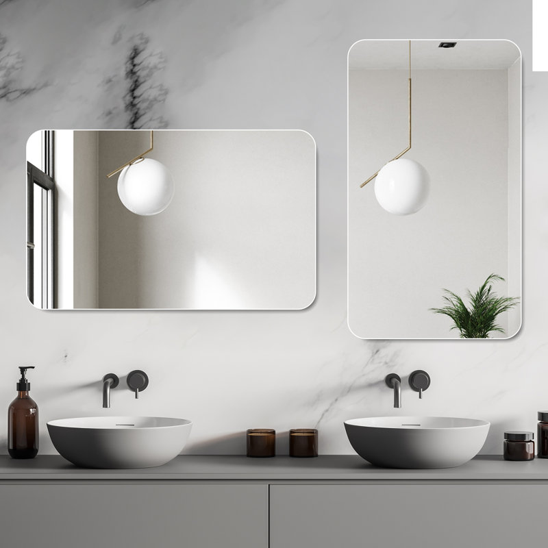 Miroir de salle de bain, miroir mural pour salle de bain anti-buée