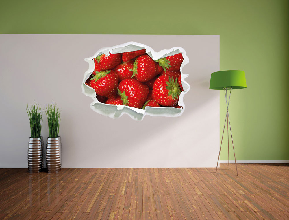 Wandtattoo Strawberry Erdbeere Fruits Obst Früchte