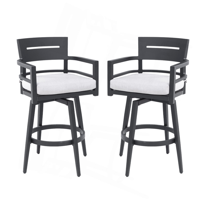 Chaises de bar pivotantes 2 pièces Modern Modern