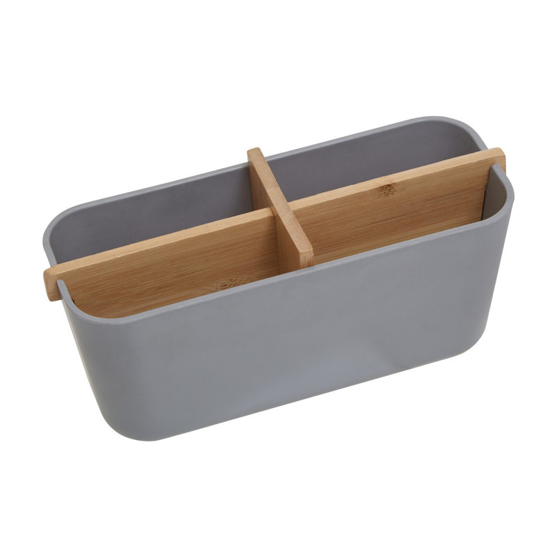 Leitner Bathroom Storage Container, Grey