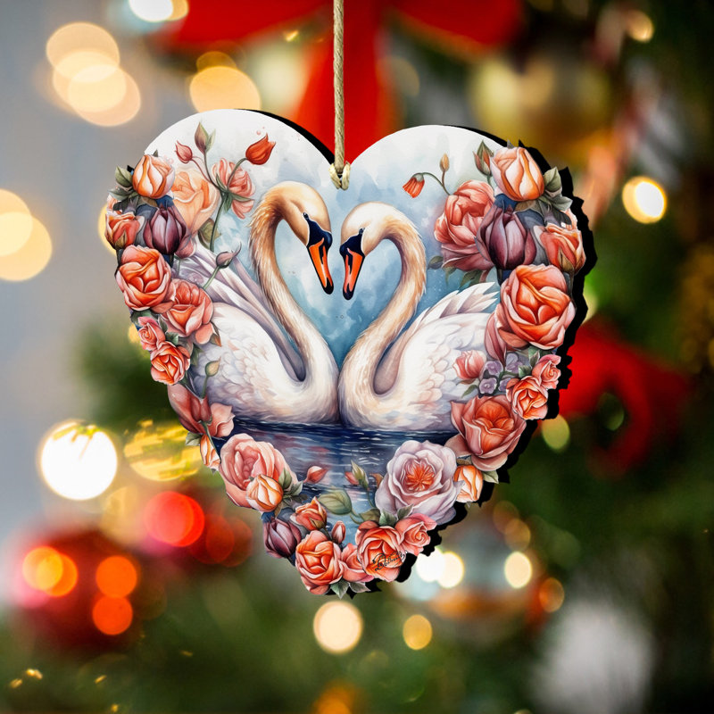 Ornement Swans in Love