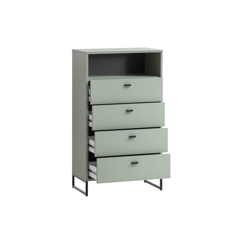 Jaelys 4 Drawer Mini Chest, Pistachio