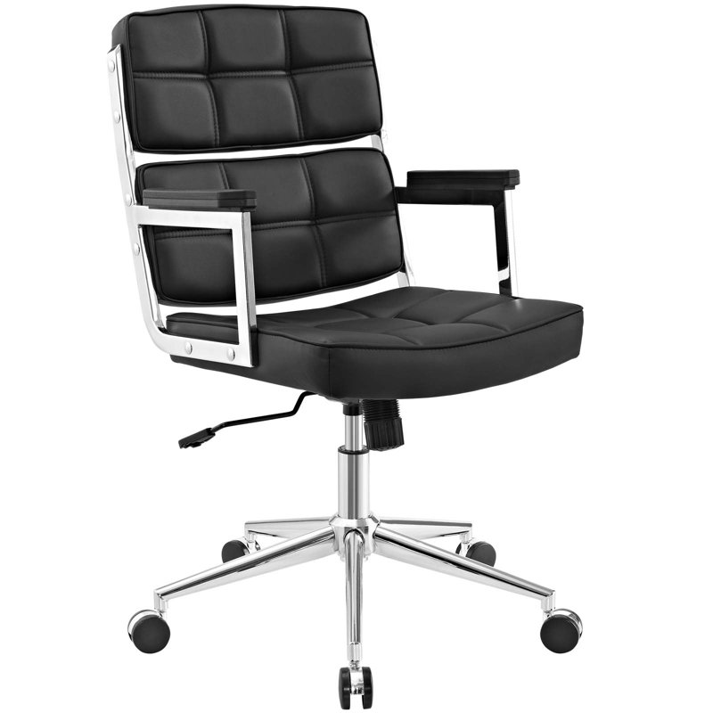 Portray Highback Upholstered Vinyl Office Chair, Black
