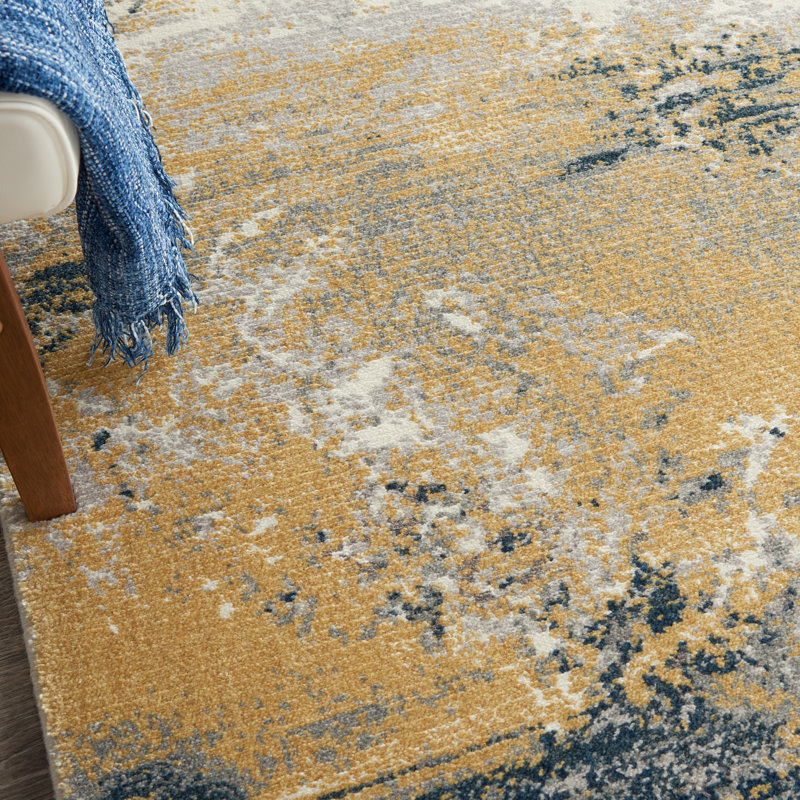 Viscose Abstract Indoor Rug, Rectangle 2' x 3'